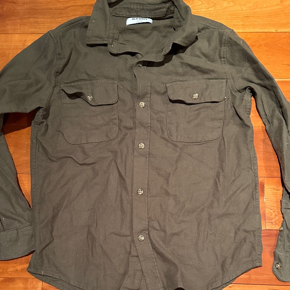 Old Navy Kids Olive Button Down Shirt